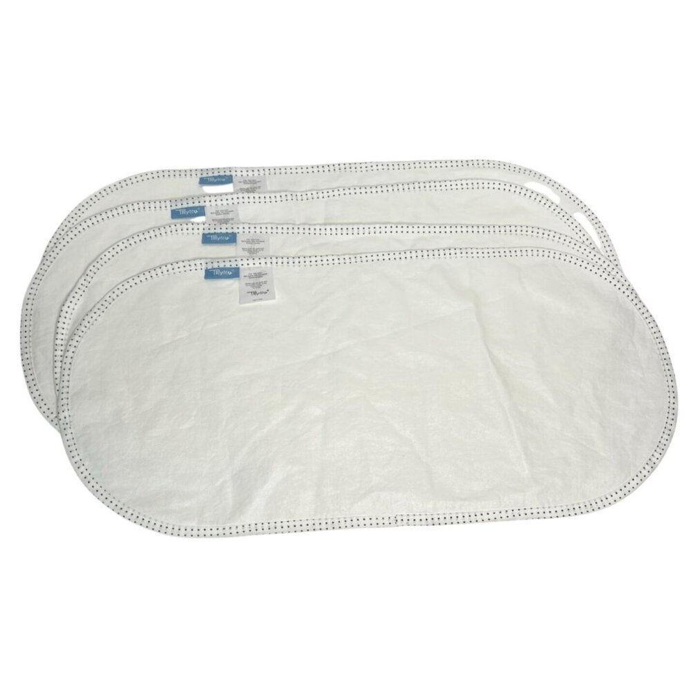 Tillyou Oval Bassinet Mattress Protectors 26.5x13 Waterproof Lot of 4 - Picture 2 of 3